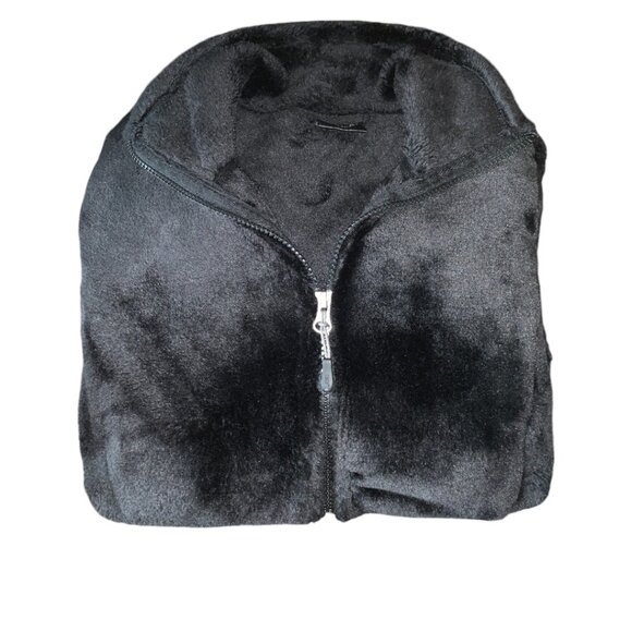 NWT 32 degrees WOMEN'S LUXE FUR FULL-ZIP, XS, Black - Picture 7 of 8